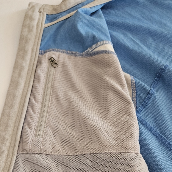 North Face Women's Medium Apex Flight Series Blue/White Full Zip Vest - Picture 10 of 11